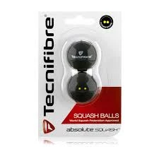 TECNIFIBRE SQUASH BALLS DOUBLE YELLOW 2-PACK